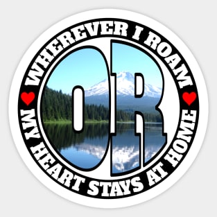 Heart Stays Home - Oregon Sticker